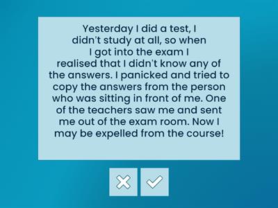 B2 -  Speaking - Past Modals