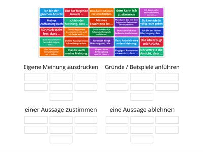 Aspekte C1, Redemittel, Diskussion