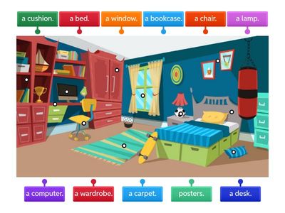 My room (there is/there are)