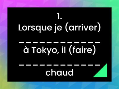 Imparfait ou passé composé  ? 