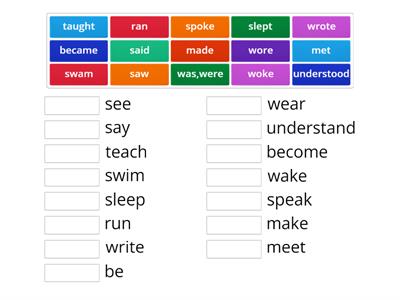 Irregular verb (past simple)