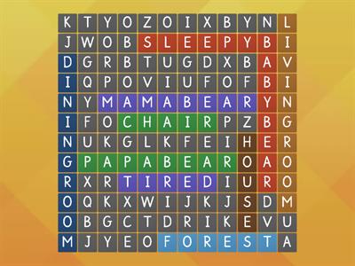 WORDSEARCH - GOLDILOCKS