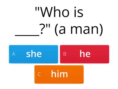 Subject and object pronouns