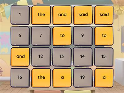 High frequency words