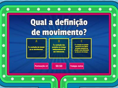 Conceitos Iniciais de Cinemática - Rankeável