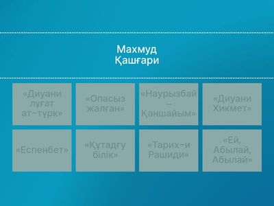 шыгарма авторын аныкта