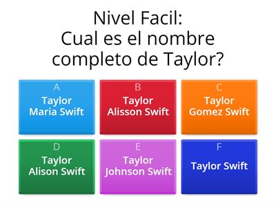Aprende Sobre Taylor Swift!