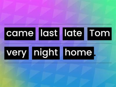 put the words in an order 1