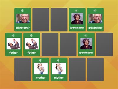  Family members memory game