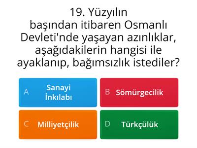 8. SINIF İNKILAP TARİHİ 1. ÜNİTE TEKRAR