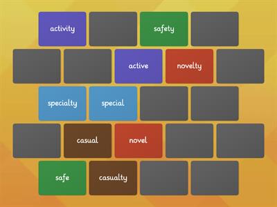 Sort 6: Suffixes (-ty, -ity)