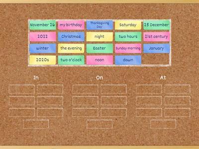 A2_Time Prepositions: In, On, At_act2