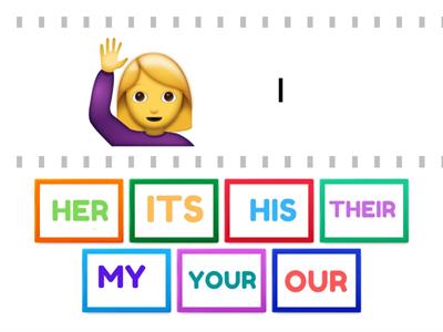 Possessive adjectives - Find the match