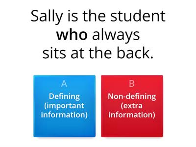 Defining or Non-defining relative clauses (commas are written)