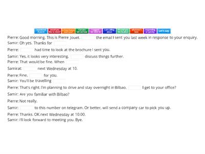 BR B2 1.2 BC Arranging a meeting