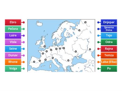 Rijeke Europe - slijepa karta