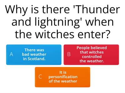 Macbeth Act 1 scene 1 - quiz 