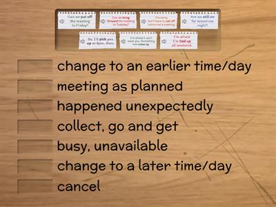 B1+ B2 - Business - Arrangements: phrasal verbs and collocations