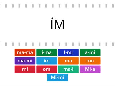 Nyomtatott kicsi-nagy párosítás (a, i, í, m, o, ó)