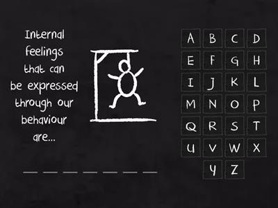 Year 7 Health - Term 2 - Hangman - Positive and Negative Emotions