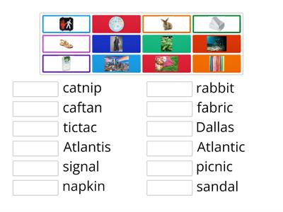 SIS Level 1 cvc, a, i  to /b/-2 syllable words and pictures