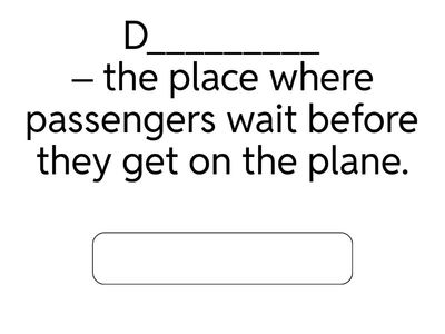 Nouns – airport places - English File Pre-Inrermediate - 3A