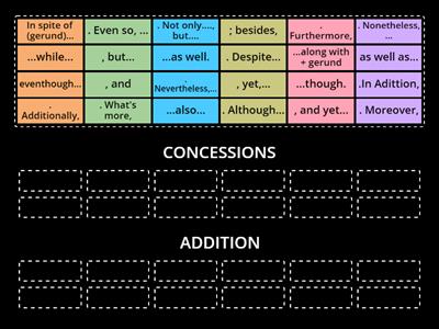 L8 U6. CONCESSIONS & ADDITION LINKING WORDS