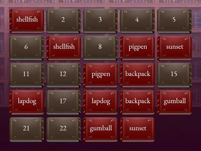 Memory Game - Compound Words