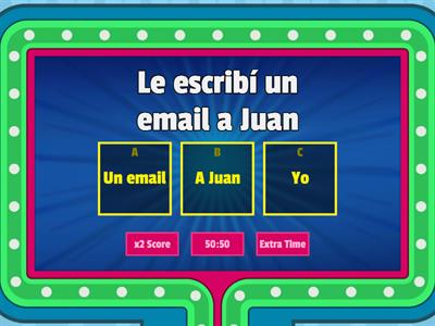 Análisis sintáctico 3. El complemento indirecto