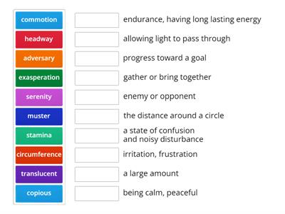 February Vocabulary