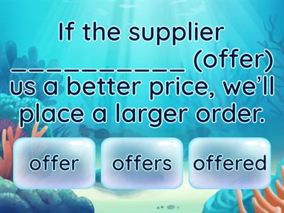 Conditional clause type 1 and 2