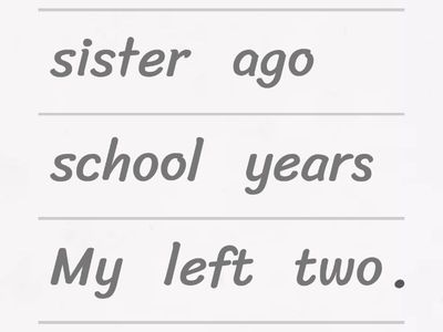 Together 6 unit 3 - unjumble - test prep 