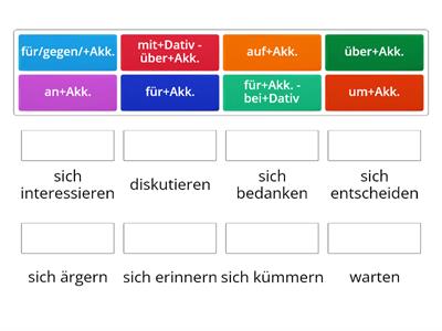 Verben mit Präpositionen 1