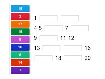 Missing numbers 1-20