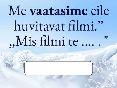 Keele struktuur - tegusõna (8.klass)