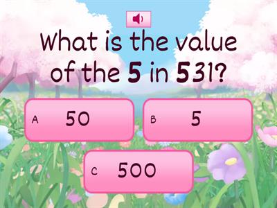 Place Value - value of the number - 3