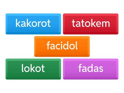 野菜生詞-低年級