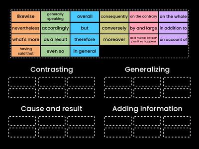 Discourse Markers - Catagorizing