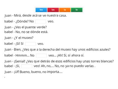 OBJETO DIRECTO | Completar el texto