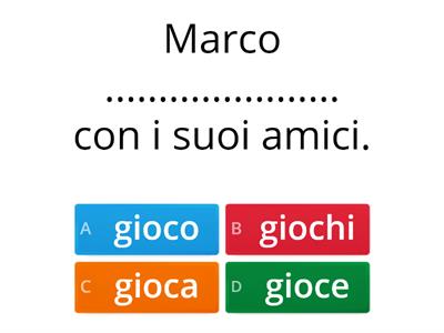 Scegli il verbo giusto