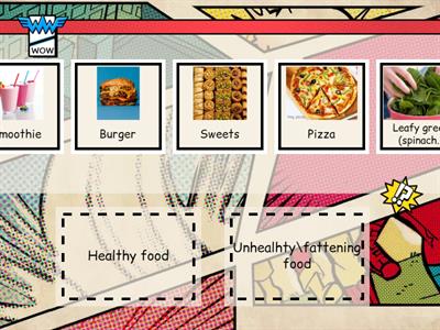 Sorting healhy and unhealty food