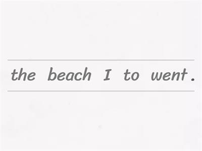 Irregular past tense unjumble