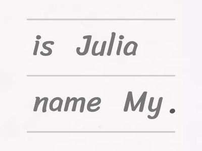 Put words into correct order