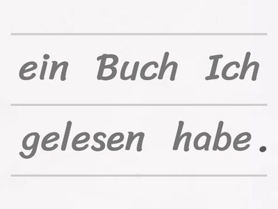 Perfekt Wortfolge Maximal 4