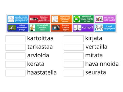 kirjaamisen verbejä