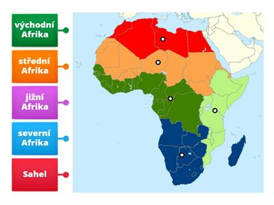 Z-7 AFRIKA (názvy regionů)