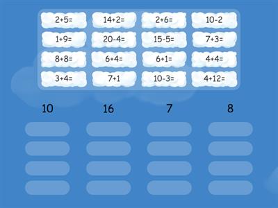 group sums + and -
