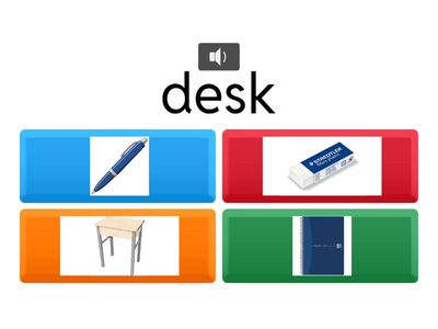 Unit 1: At school (choose the correct objects)