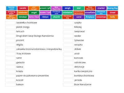 Christmas vocabulary (tłumaczenia)