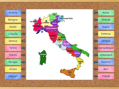 Italia: i capoluoghi di regione